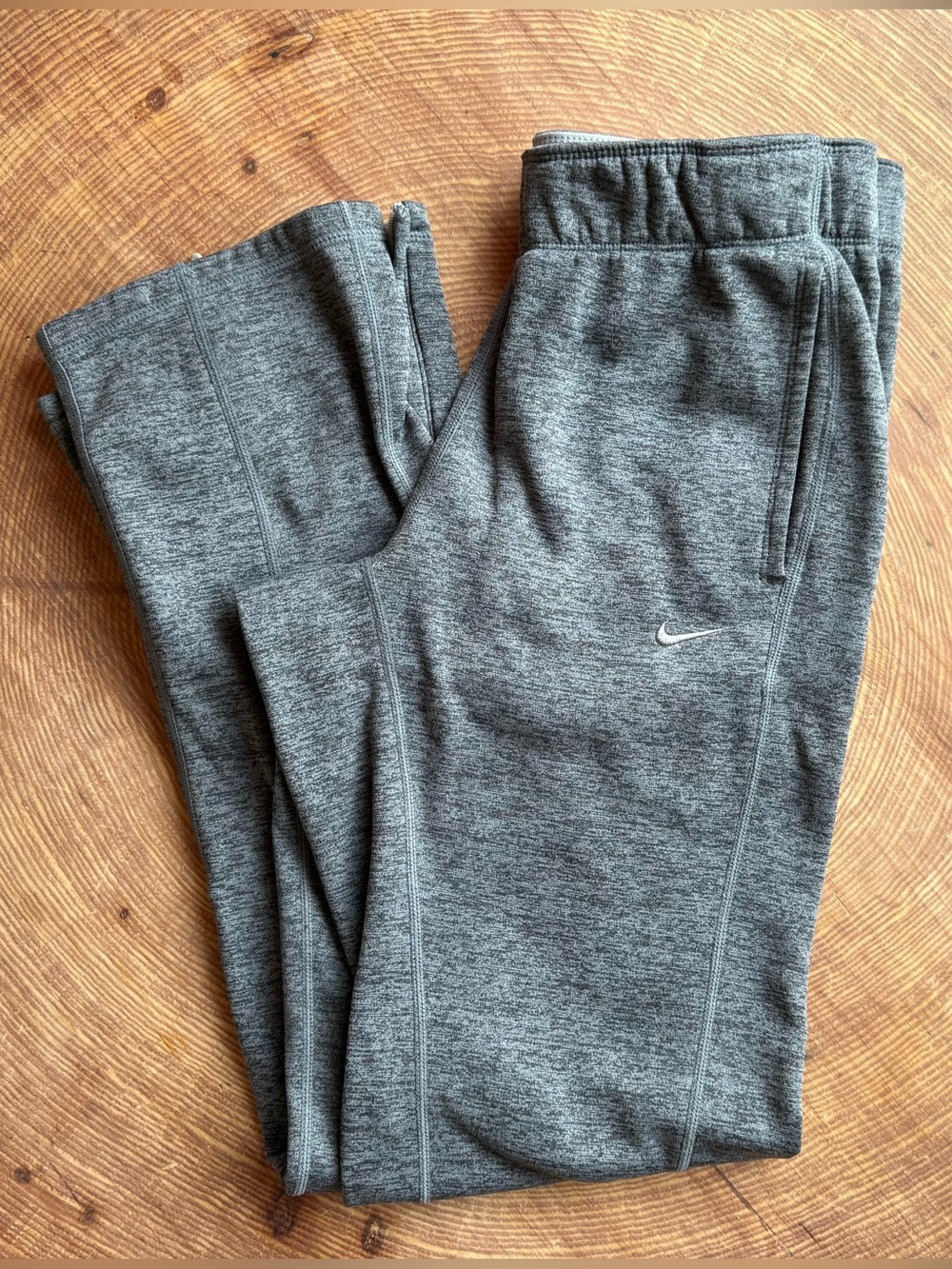 Nike Charcoal Grey Fleece Joggers Sweatpants Therma-Fit - Size XS / S